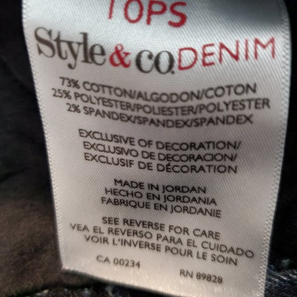 Style & Co Denim (Dark Blue denim jeans) - Picture 5 of 5